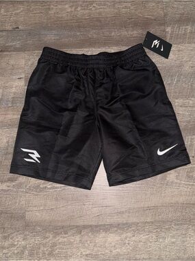 Nike Boys Black Athletic Shorts with Elastic Waist